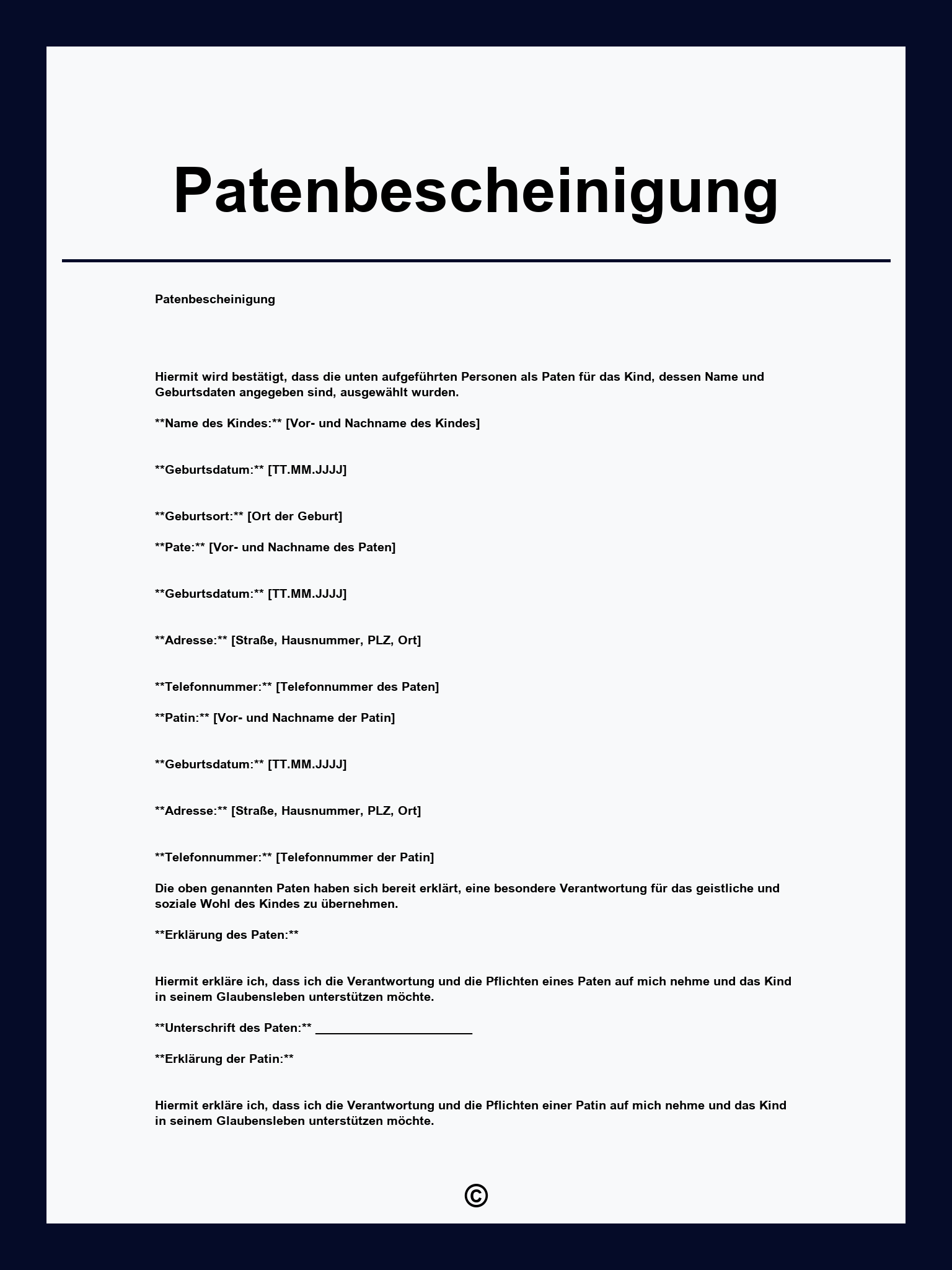 Patenbescheinigung Beantragen