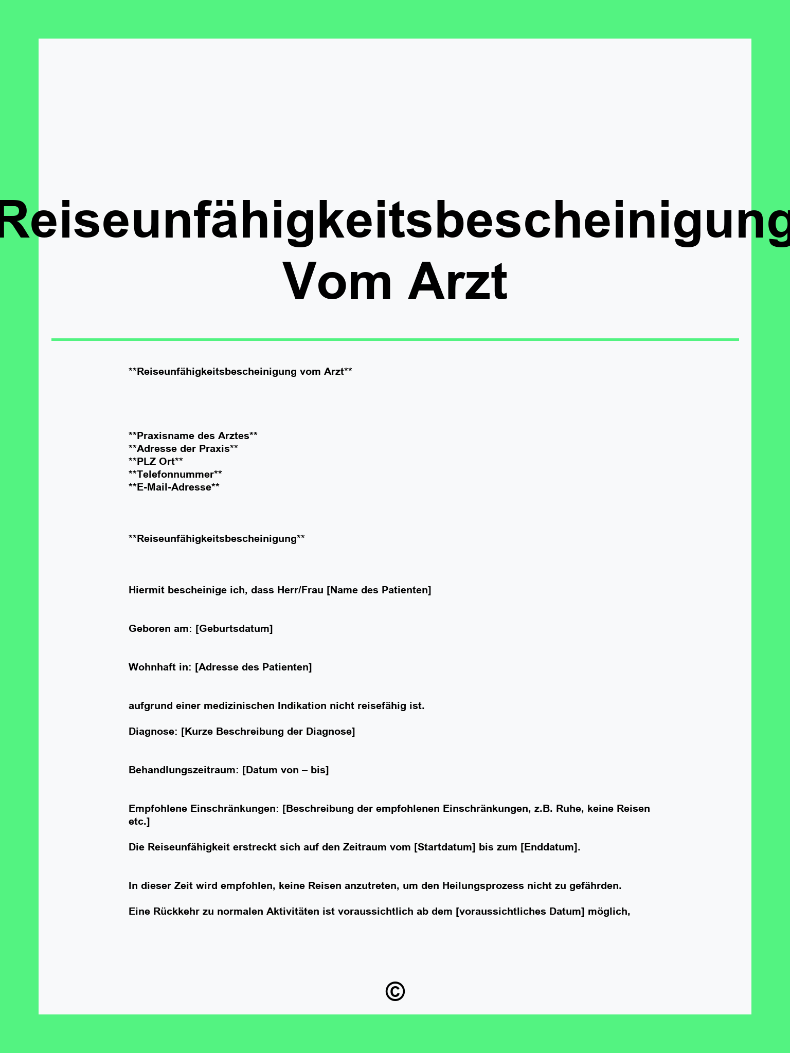 Reiseunfähigkeitsbescheinigung Vom Arzt